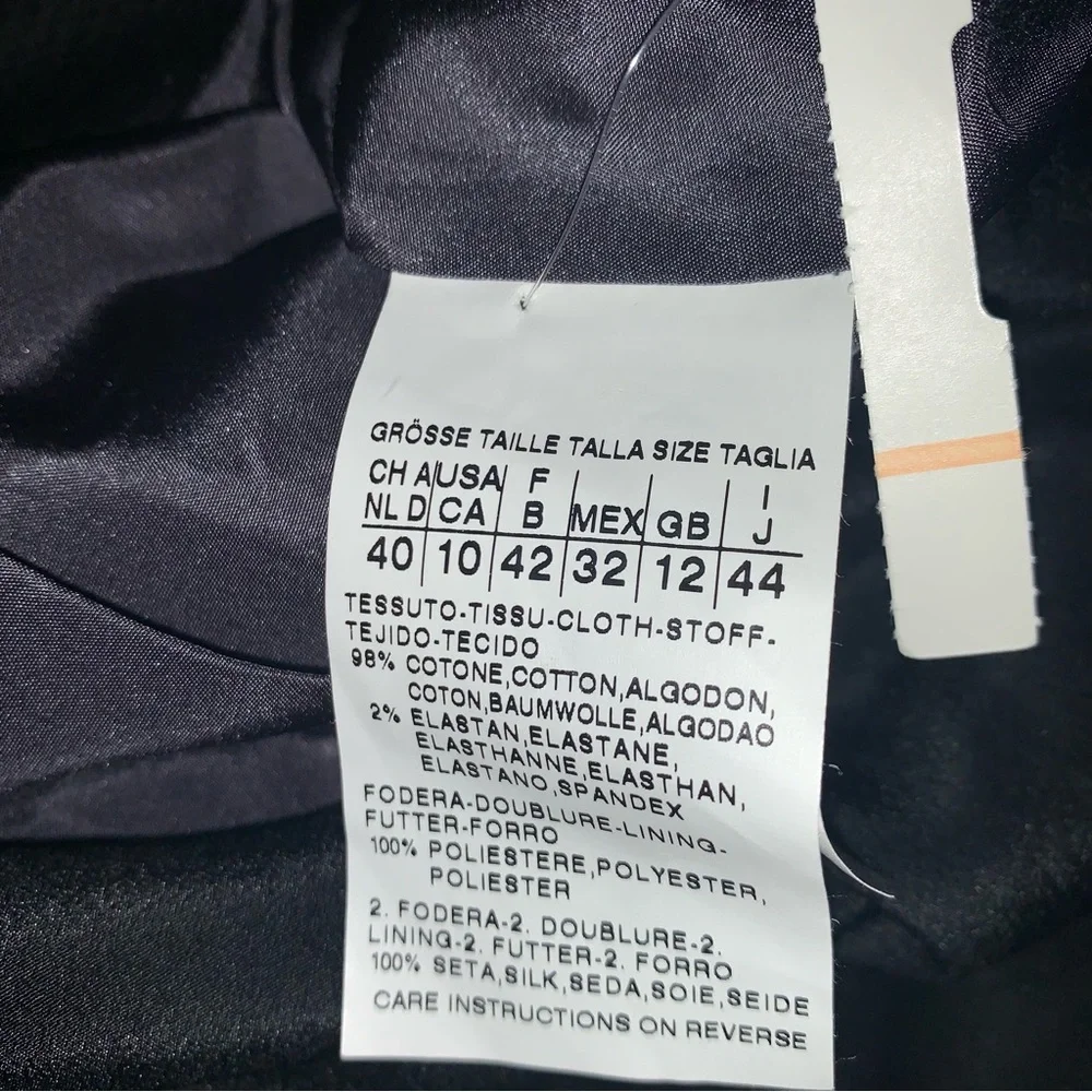 Sportmax Black Blazer Exaggerated Collar Snap Button Cotton Blend Sz 10 Jacket